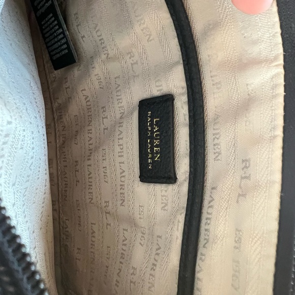 Ralph Lauren Black/White gingham new cross body 10” w x 7.25” h, 2 zipper areas. - Picture 6 of 6